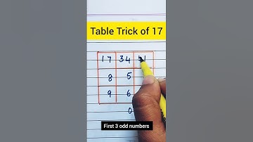 Table Trick of 17 #viral #trending #maths #tricks #ytshorts #math #mathtricks #youtube #reels #short