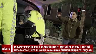 Aksarayda Polis Alkollü Sürücü Ile Zor Anlar Yaşadı
