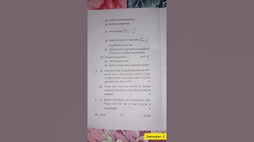 BBMKU 2021 Semester - 2 Question Paper Math Honours (2020 - 2023) #bbmku #math