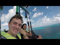 Parasailing over CANCUN, MEXICO