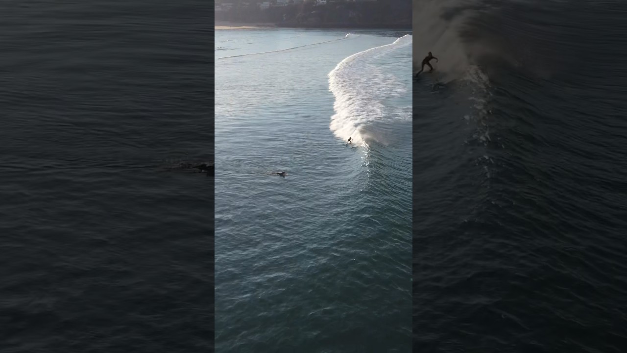 Surf en Cantabria a vista de drone #cantabria #naturaleza #drone #dji #surf #suances #viral #waves