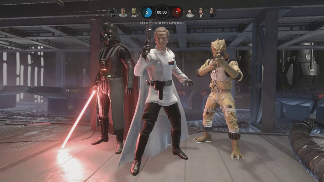 gameplay (fr) star wars battlefront  affrontement heroïque xbox one  heroes vs villains