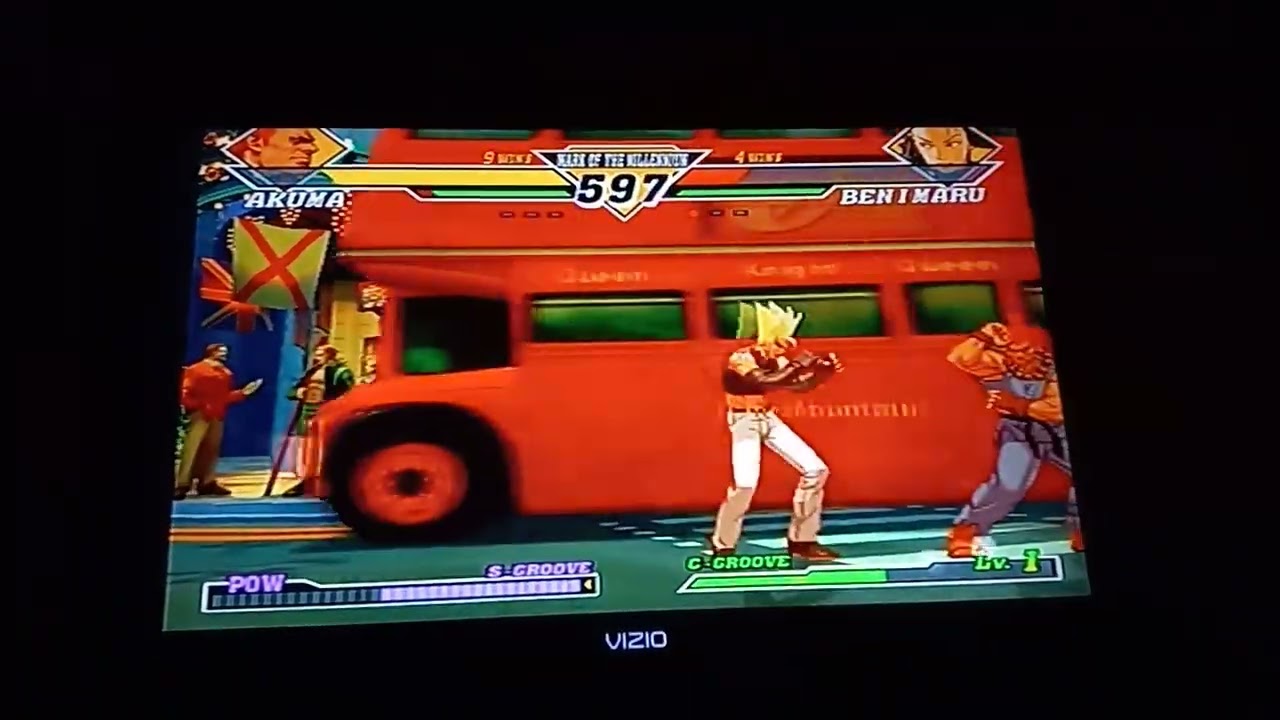 Capcom VS SNK 2 (PlayStation 2) - Akuma VS. Benimaru (Single Match)