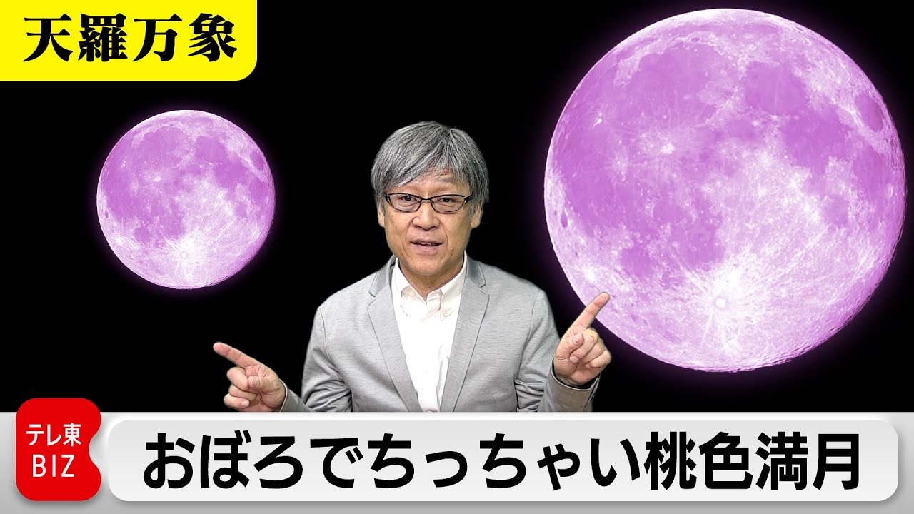おぼろでちっちゃい桃色満月 4月の月は特徴的？【久保田解説委員の天羅