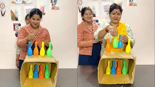 Match the bottle challenge | Mom vs Daughter challenge #familygames #challenge #funnyshorts #viral