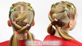 Сute 5-MINUTE hairdo for a busy morning!  Hairstyles for girls by LittleGirlHair❤️