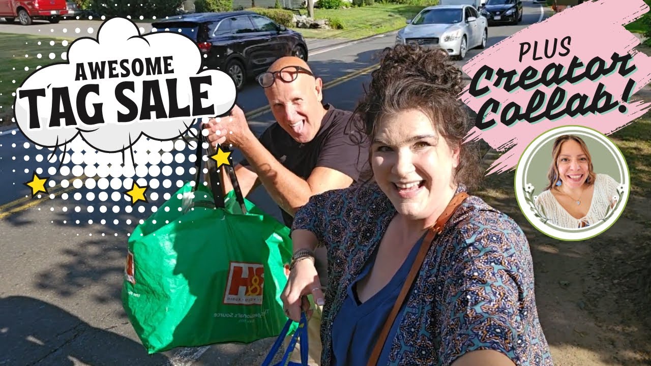 I pulled right over when I saw the signs to THIS TAG SALE! Big Haul+ Creator sends me a Treasure box