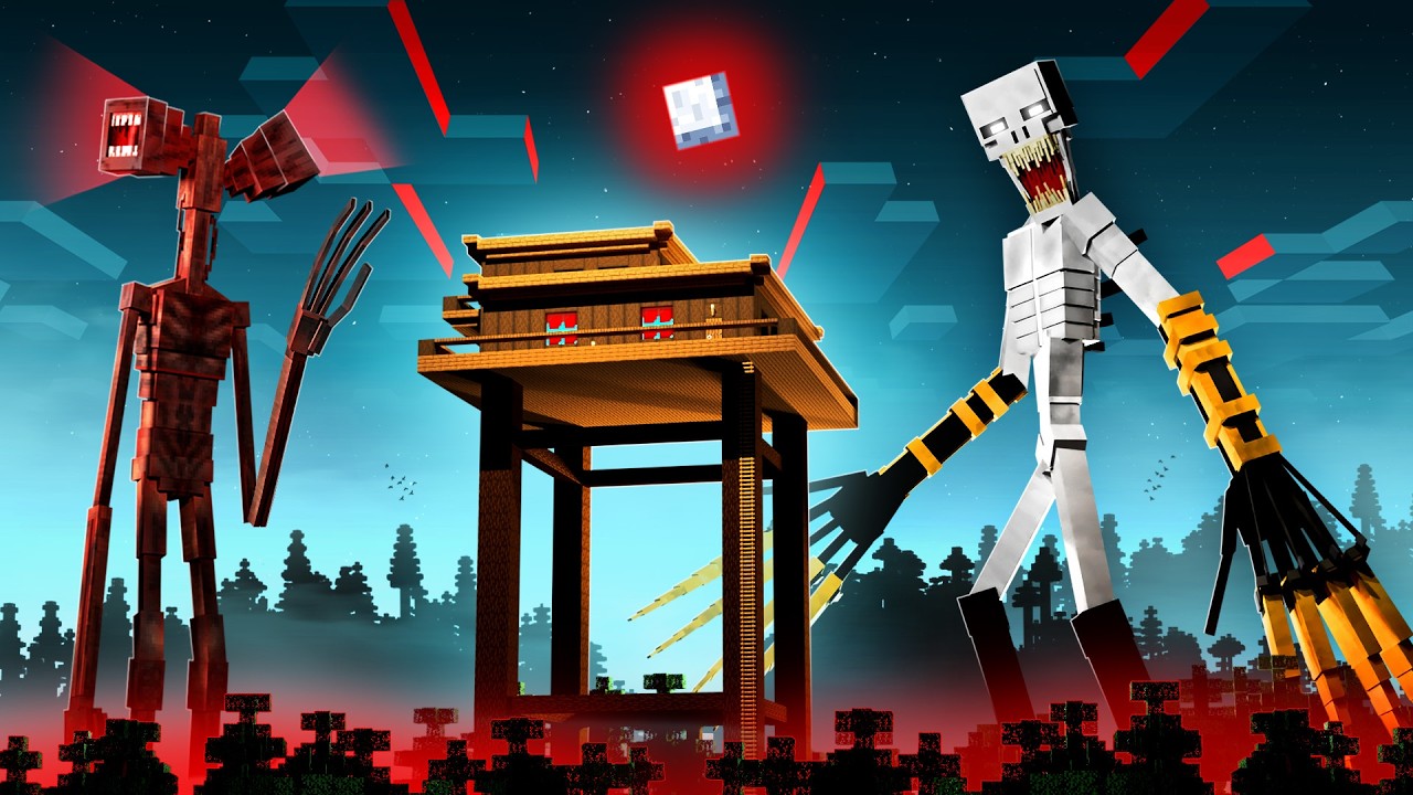 They Attacked My Watchtower... Minecraft Siren Head Forest