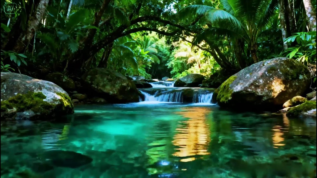 Beautiful Stream Sounds and Birdsong, Forest Sounds, ASMR