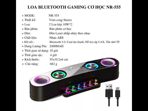 Video Loa Bluetooth Gaming NR 555 - Thiết Kế Độc Đáo , Âm... - youtube