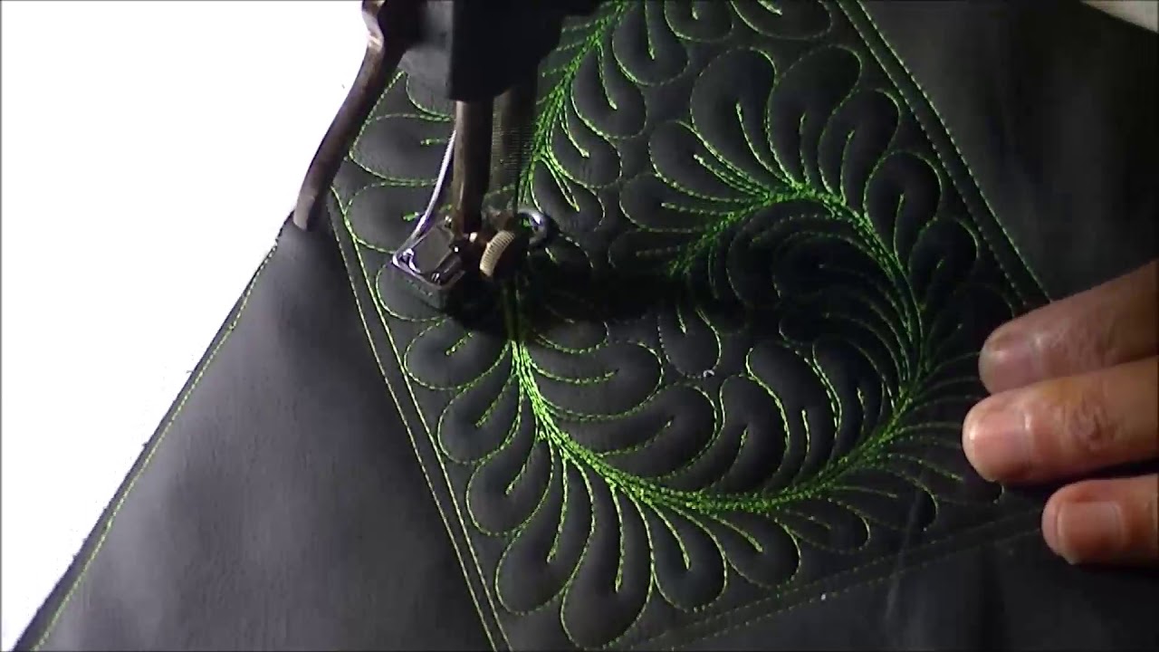 FMQ on black leather