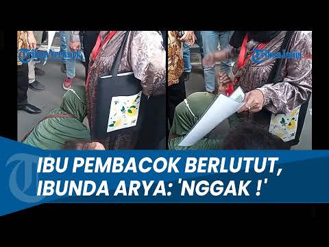 TANGIS PECAH IBU PEMBACOK ARYA SAPUTRA Berlutut di Kaki Ibu Korban Pembacokan siswa SMK Bogor