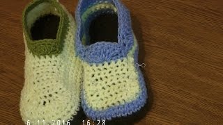 Простейшие тапочки крючком Простейшие тапочки крючком