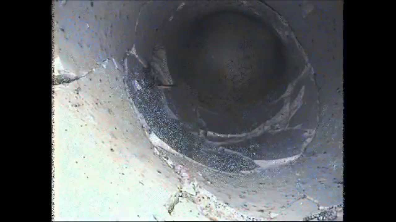 Reline of broken sewer pipe