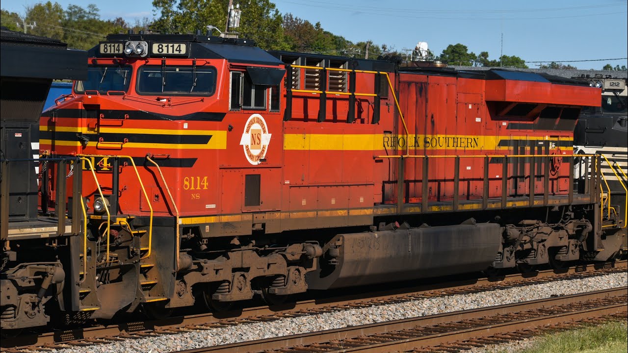 HD Norfolk Southern Heritage Unit Trails On NS Train Burkeville VA hd-norfolk-southern-heritage-unit-trails-on-ns-train-burkeville-va