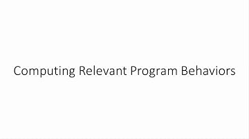 Computing Relevant Program Behaviors using Projected Control Graph (PCG) Abstractions