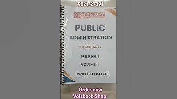M.K Mohanty optional notes of public administration #notes #upsc #volsbookshop