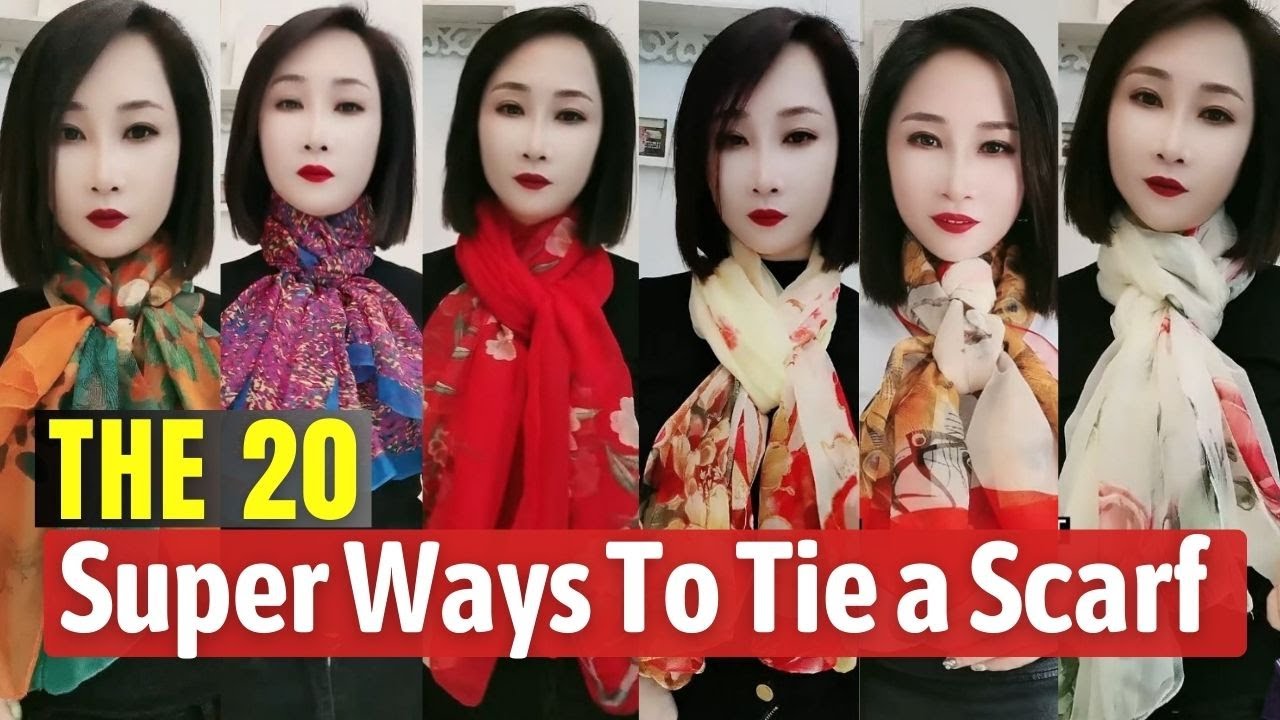 The 20 Super Ways to Tie a Silk Scarf How to wear scarf in 2023 Part