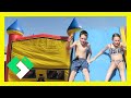 WATER SLIDE BOUNCE HOUSE BIRTHDAY PARTY (Day 1568) | Clintus.tv