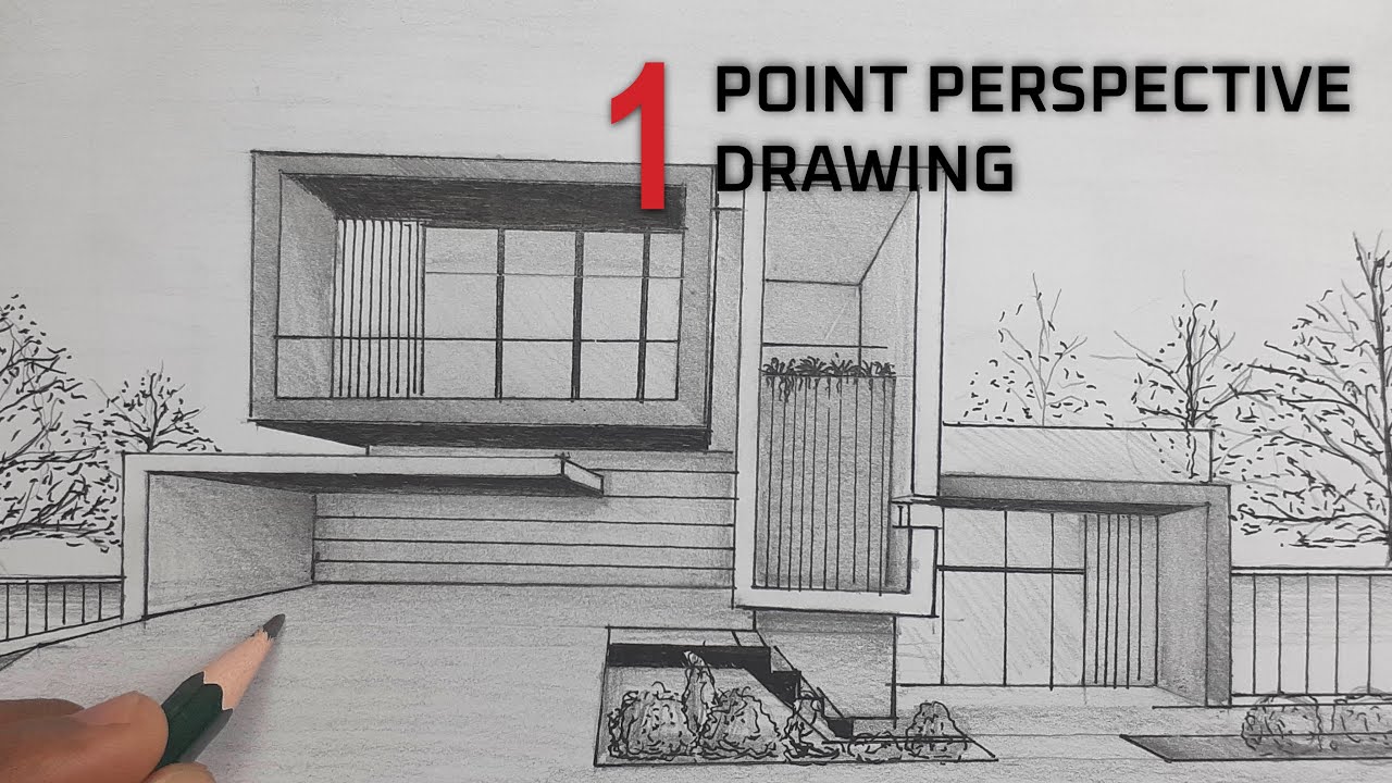 ONE POINT PERSPECTIVE the Secret to Drawing Realistic Houses - YouTube