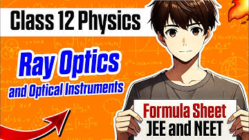 Class 12 Physics🔥 | Ray Optics and Optical Instruments | Formula Sheet 📄 | Quick Revision & Formulas