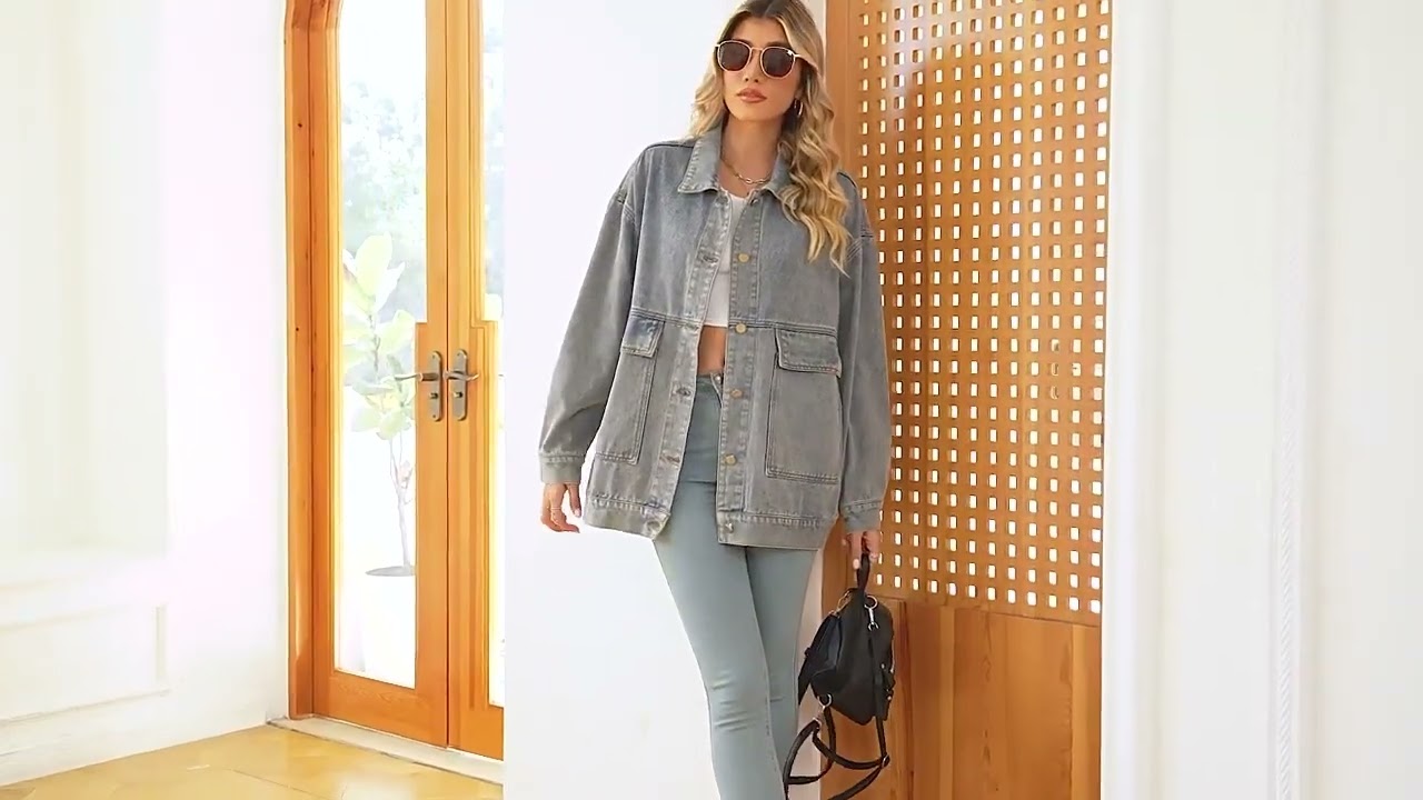 Women’s Retro Denim Jacket | Slim All-Match Casual Jean Jacket | Classic Loose Fit Fashion