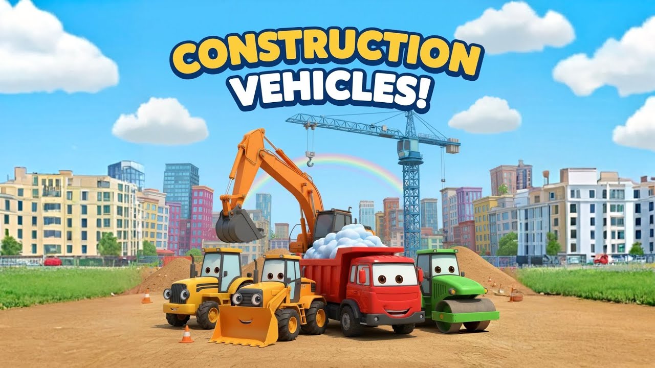 Construction & Heavy Vehicles for Kids 🚜🚧 | TianToon Kids