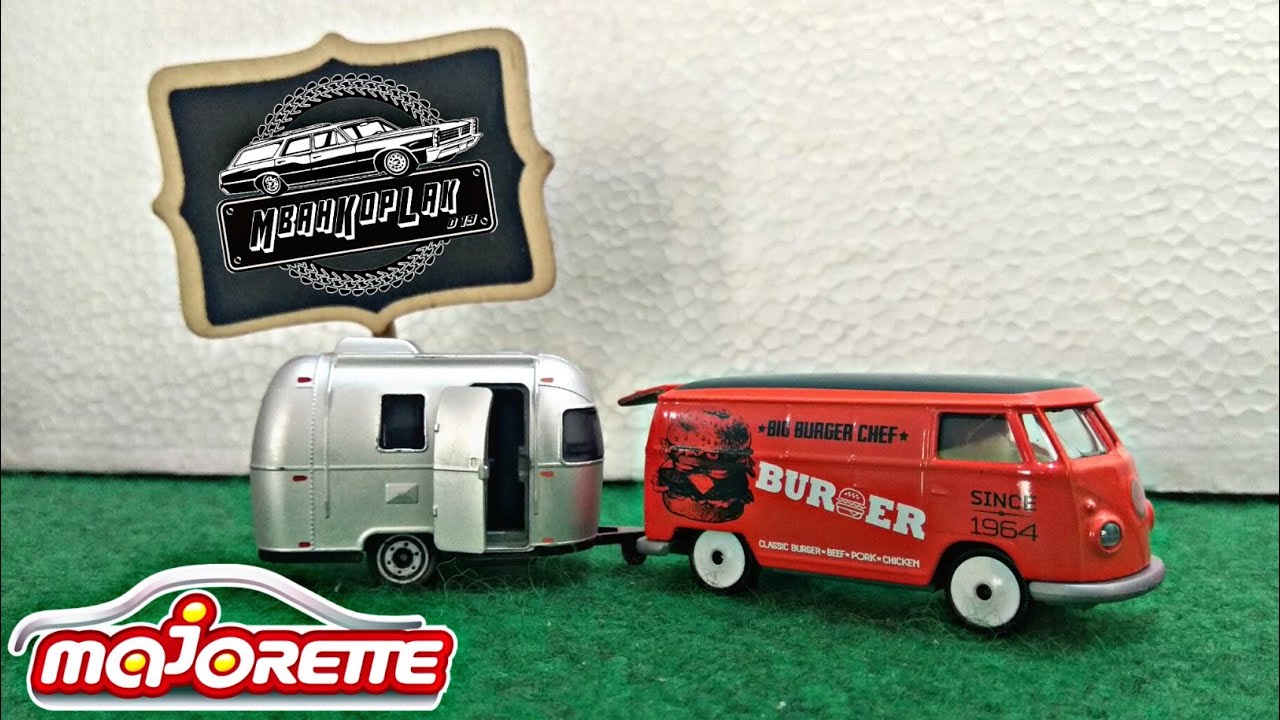 Voiture Miniature Majorette Vintage - Airstream Sport 16 Et VW T1 - Neuf Sous Blister