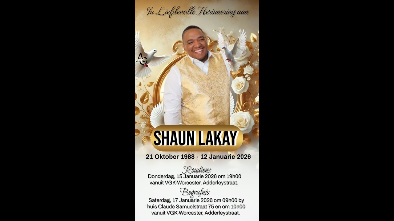 Begrafnisdiens van Shaun Lakay