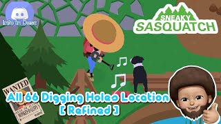 Sneaky Sasquatch - Refined All 66 Digging Holes locations