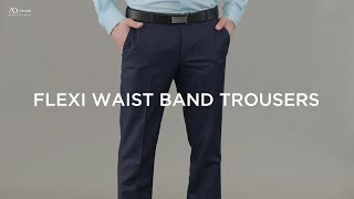 Crease Resistant Flexi Waist Trousers