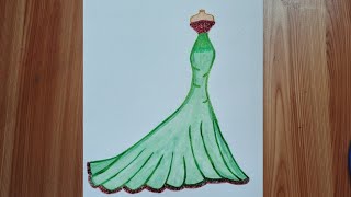 “Emerald Elegance: Glittering Gown Art” screenshot 4