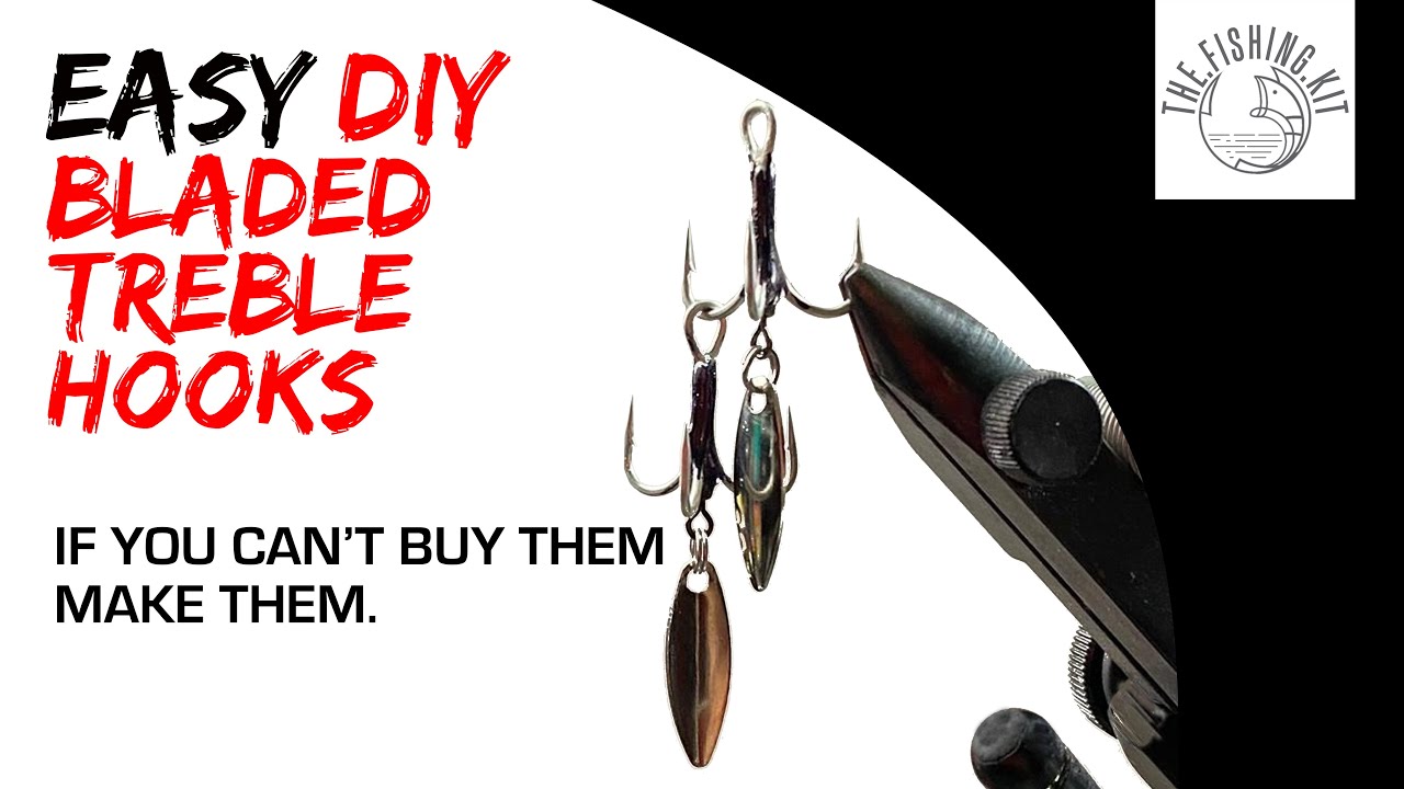 HOW TO MAKE AN EASY BLADED TREBLE HOOK ADD MORE FLASH YouTube