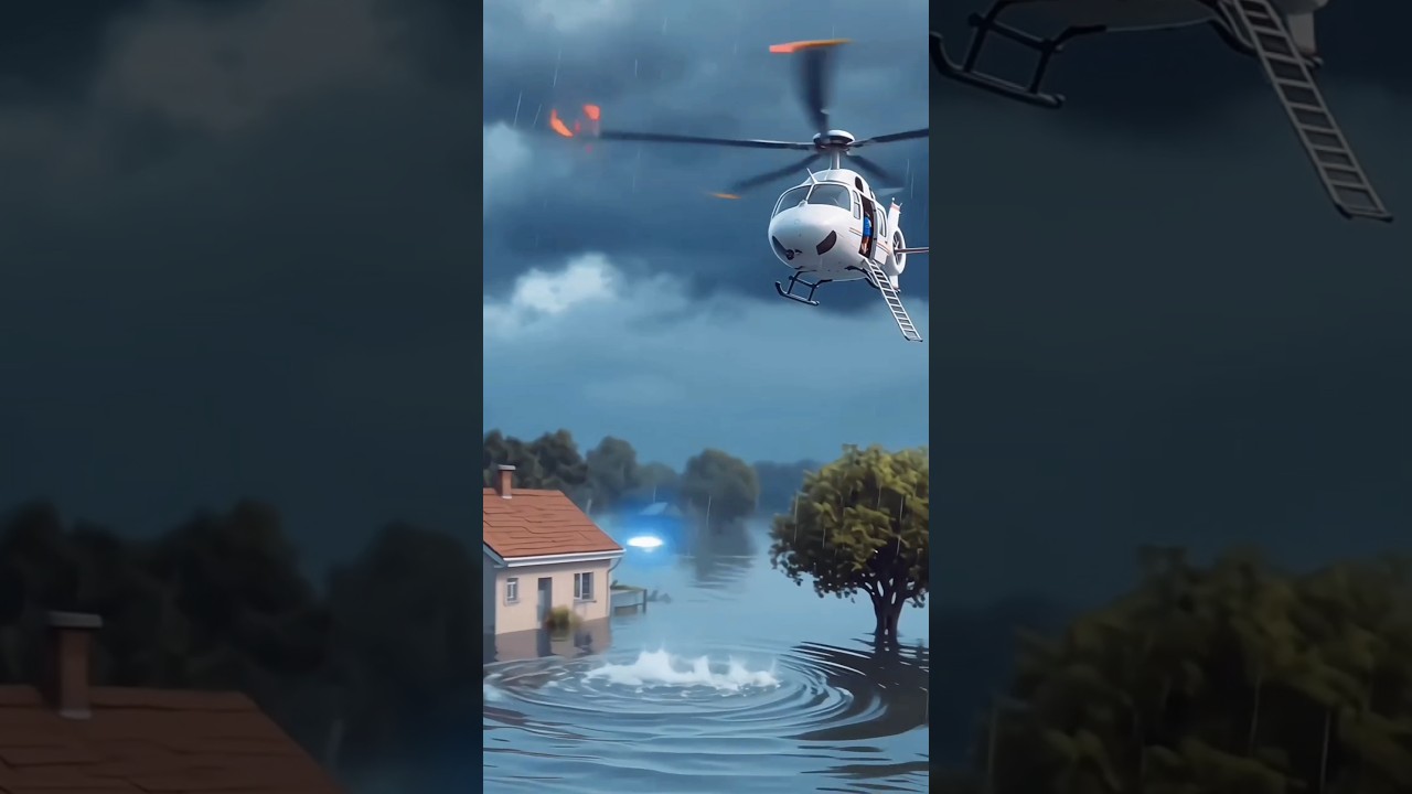 😱💥🌊🏫 School is flooding fast! Run to the rooftop NOW! 😱 