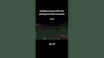 building a house with only placing one block everyday (day 37) #minecraft #minecraftbuilding #mcpe