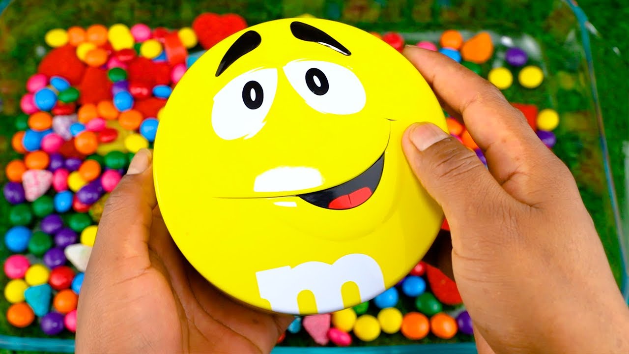 Oddly Relaxing l How To Make Rainbow 3 BIG Candy Box INTO Mixed All M&MS Candy, Cutting ASMR 31