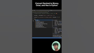 Convert Decimal to Binary, Octal, and Hex in Python 😳 #binary #octaltodecimal #conversion #shorts