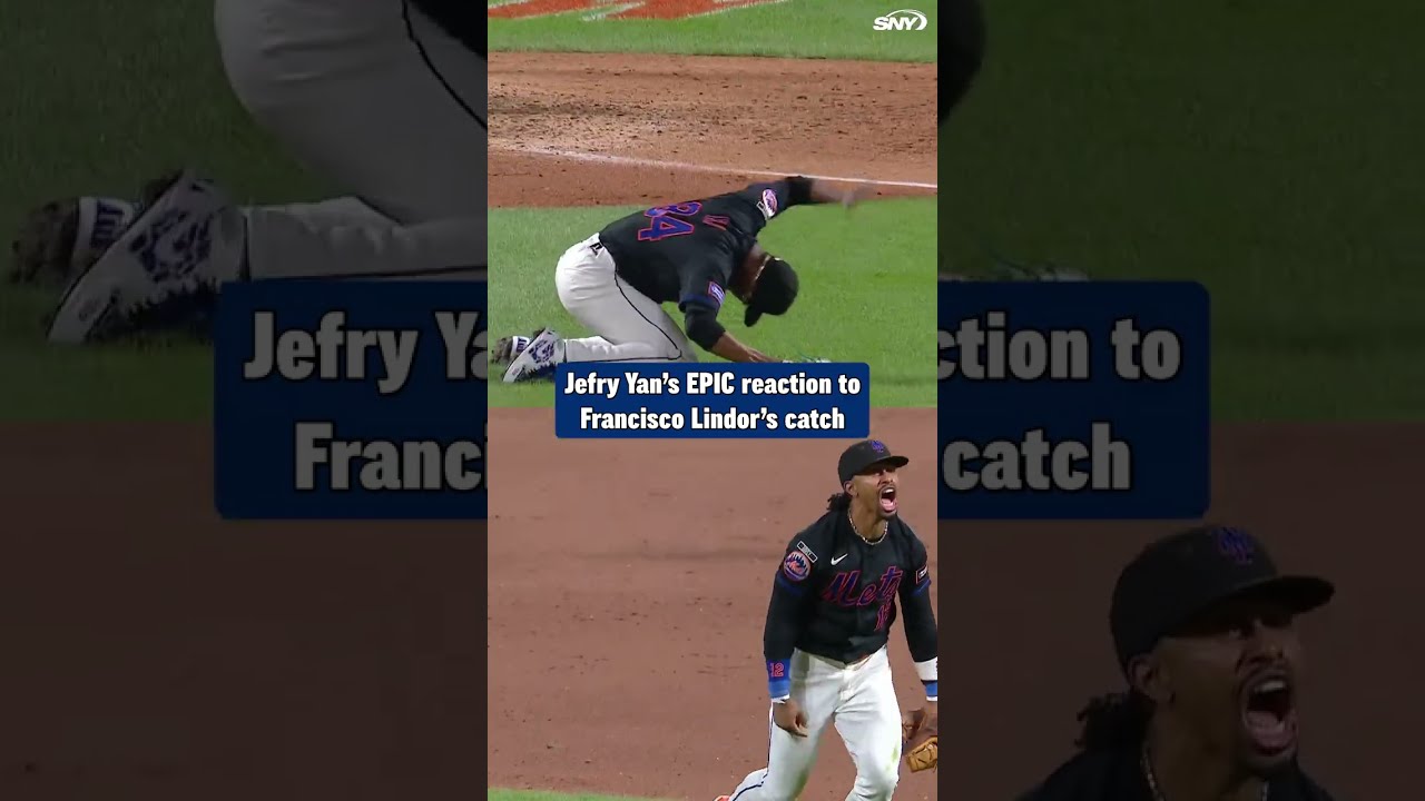 Jefry Yan's reaction to Francisco Lindor's catch is everything 🔥