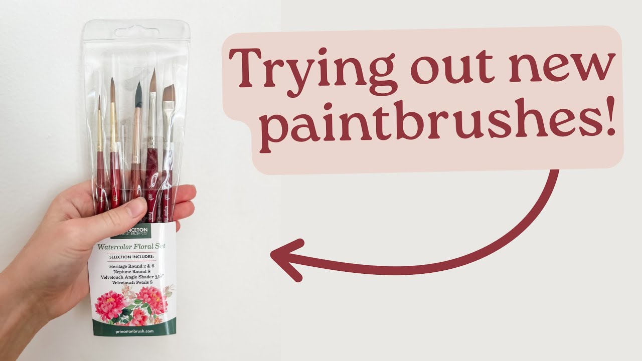 Testing out the Princeton Watercolor Floral Brush set!
