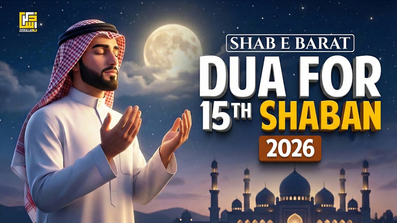 Best Powerful 15 Shaban Dua 2026 | Shab e Barat Night Forgiveness Beautiful DUA🔥 | Zikrullah TV