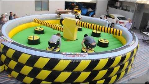 Inflatable wipeout game/Mechanical Meltdown