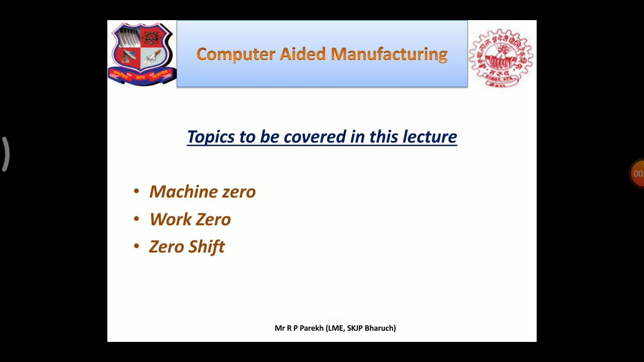 Machine zero, Work zero, Zero shift II CAM II GTU II DIPLOMA & DEGREE II 4361902