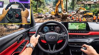 HYUNDAI I20 N LINE Narrow Road Gameplay Logitech G29 Steering wheel Gameplay Euro Truck Simulator 2