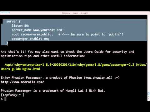 Phusion Passenger: Nginx support