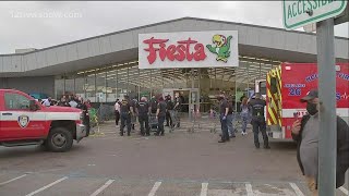 8 injured after car smashes into Fiesta Mart in Houston