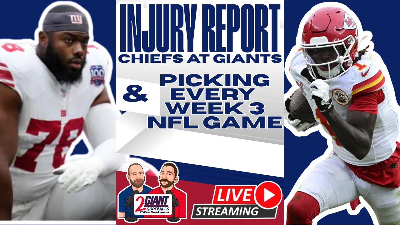 Week 3 Update Week 3 NFL Picks + Giants Injury Update π₯ - YouTube
