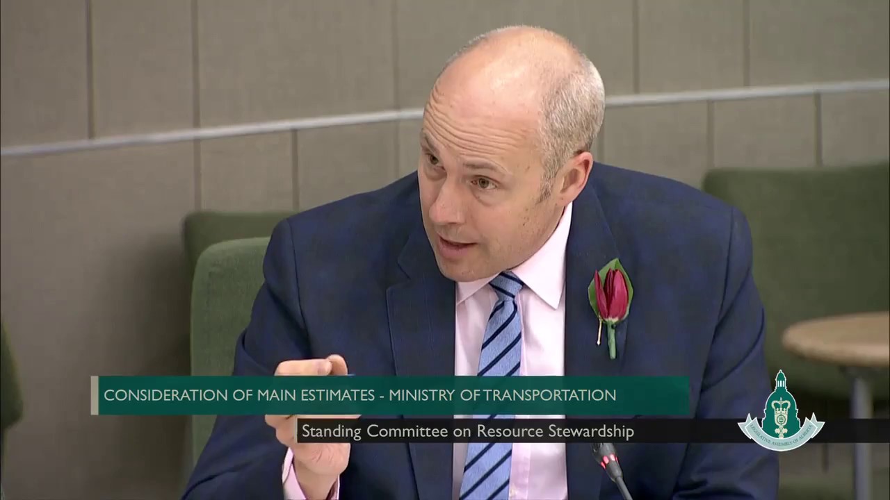 Part 1 - MLA Greg Clark asks the Ministry of Transportation  on Main Estimates