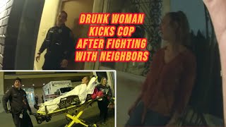 Drunk Woman Goes Banshee Mode After Fighting With her Neighbors