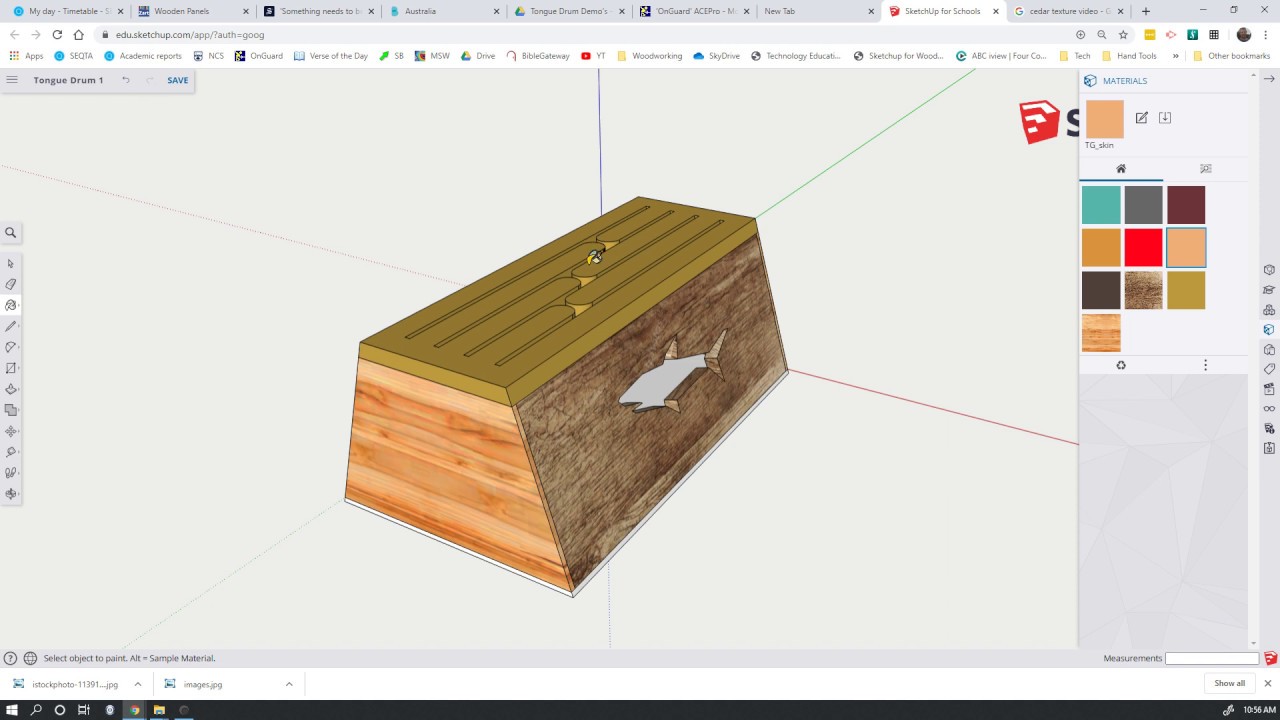 Tongue Drum - 7. Base. Sketchup for Schools - YouTube