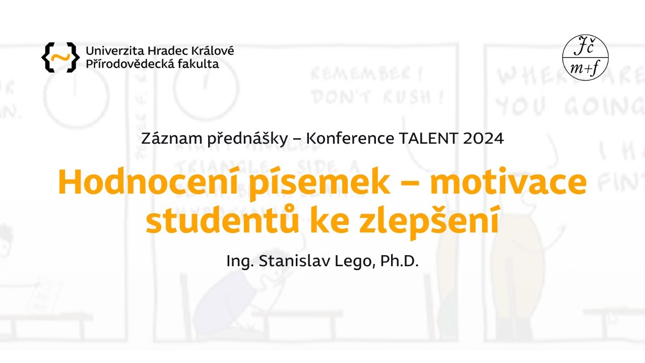 Hodnocení písemek –⁠⁠⁠⁠⁠⁠ motivace studentů ke zlepšení | Ing. Stanislav Lego, Ph.D.